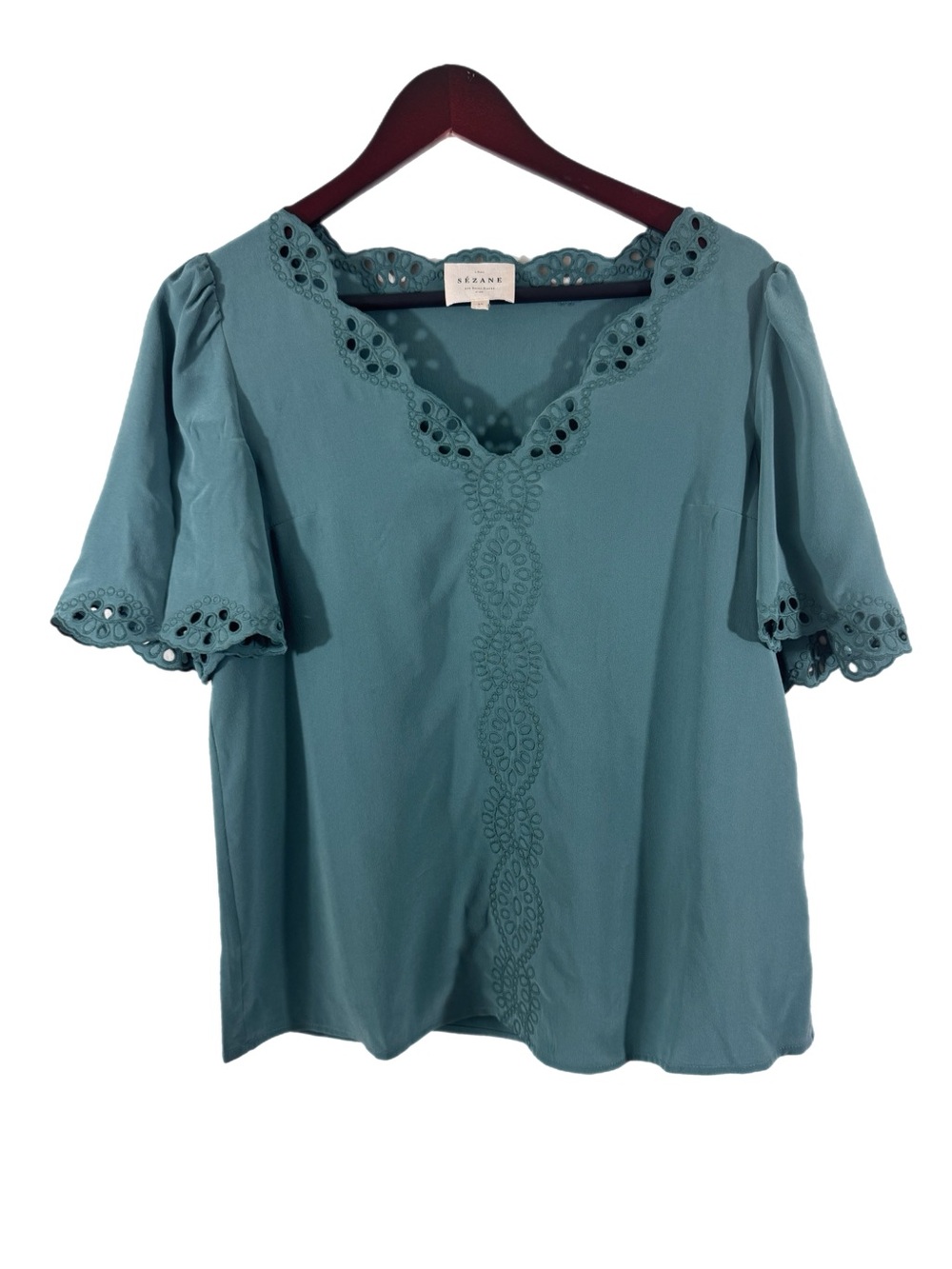 SEZANE 100% Silk Top Blouse Sz 34 US 2 XS